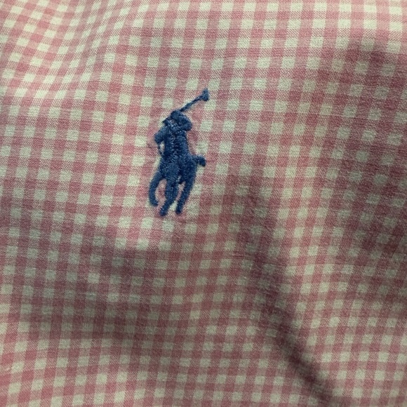 Polo Ralph Lauren Men's Shirt Gingham Checked Size XL Button Down Pink White - Picture 10 of 10